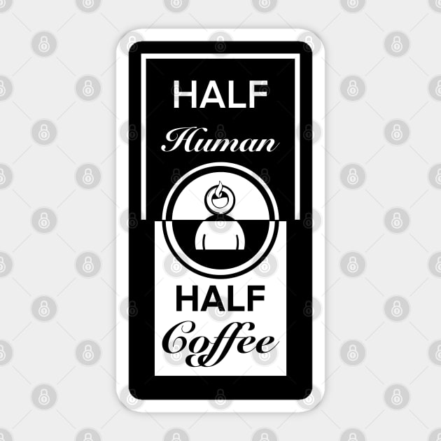 Half human half coffee Sticker by Arnond